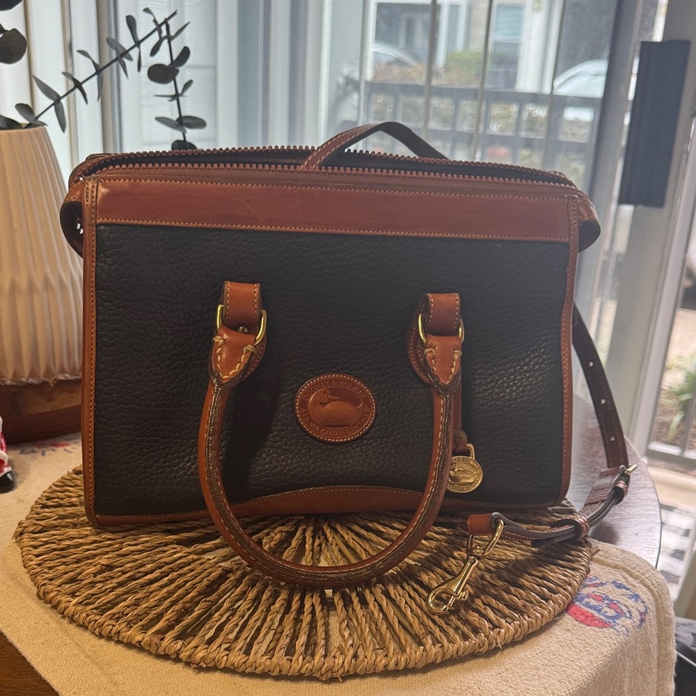 Dooney & Bourke Black and Brown Leather Tote